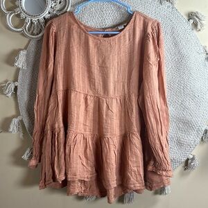 American eagle orange cotton blend top
